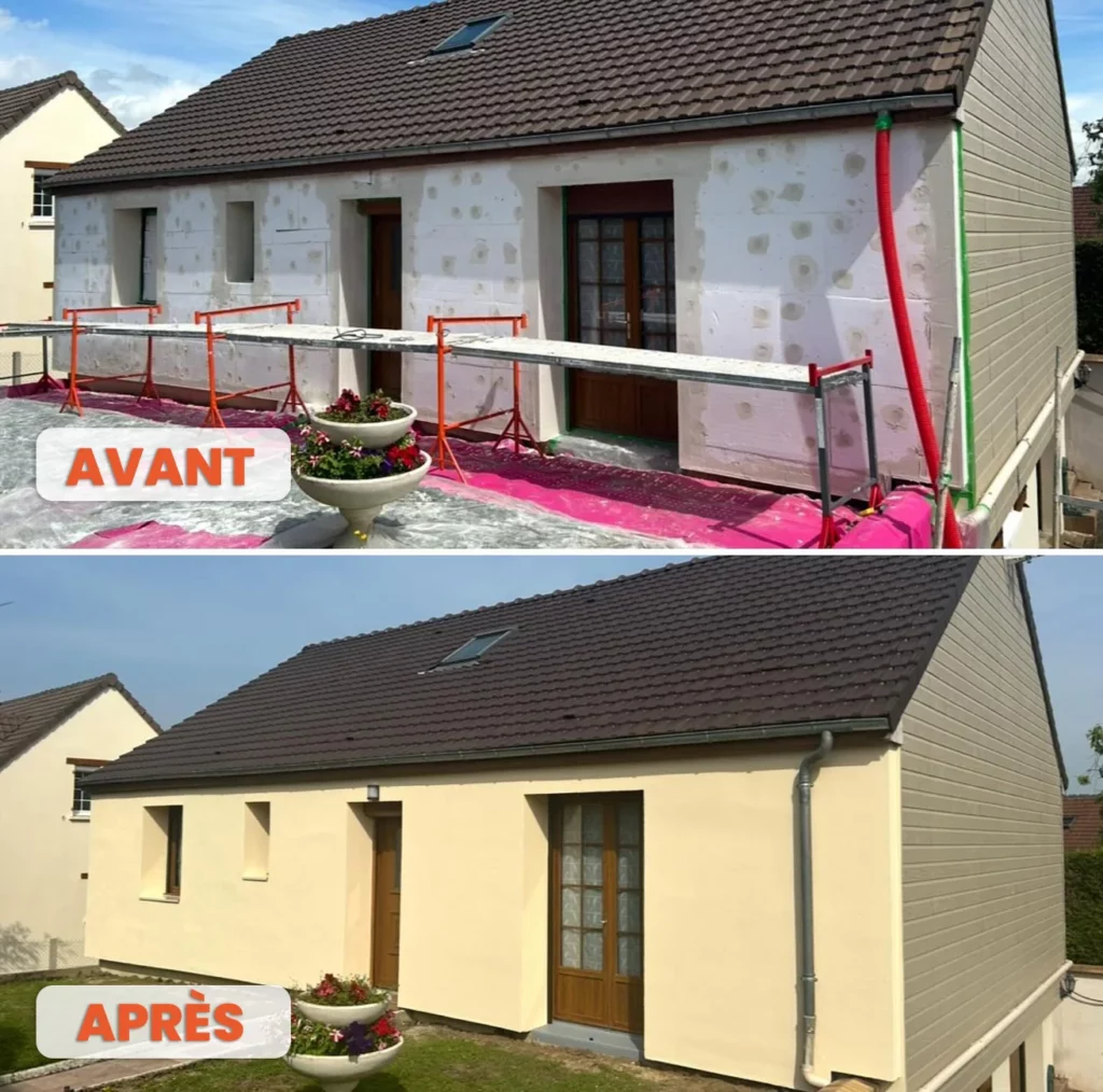 Avant - après une rénovation énergétique réalisée par DLG Habitat Conseil au Mans en Sarthe