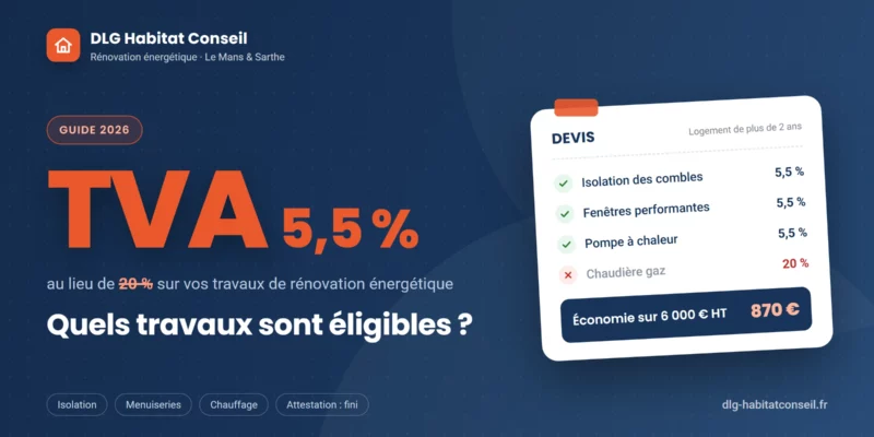 TVA à 5,5 % : quels travaux sont éligibles en 2026 ?